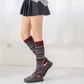 

Women Socks Winter Compression Socks Thigh High Over The Knee Socks Long Print Stock Warm Socks Skarpetki Sokken #2O24