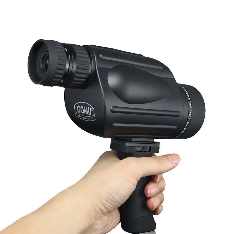 With Handle 10-30X50 HD монокулярный телескоп с трансфокатором с штативом HD водонепроницаемый lll ночная версия Открытый Кемпинг Охота Птица монокулярный прибор наблюдения - Цвет: With Handle