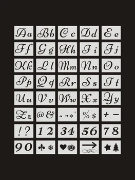 

Letter Stencils, Alphabet Templates, Alphabet Stencils Reusable Plastic Art Craft Stencils with Numbers