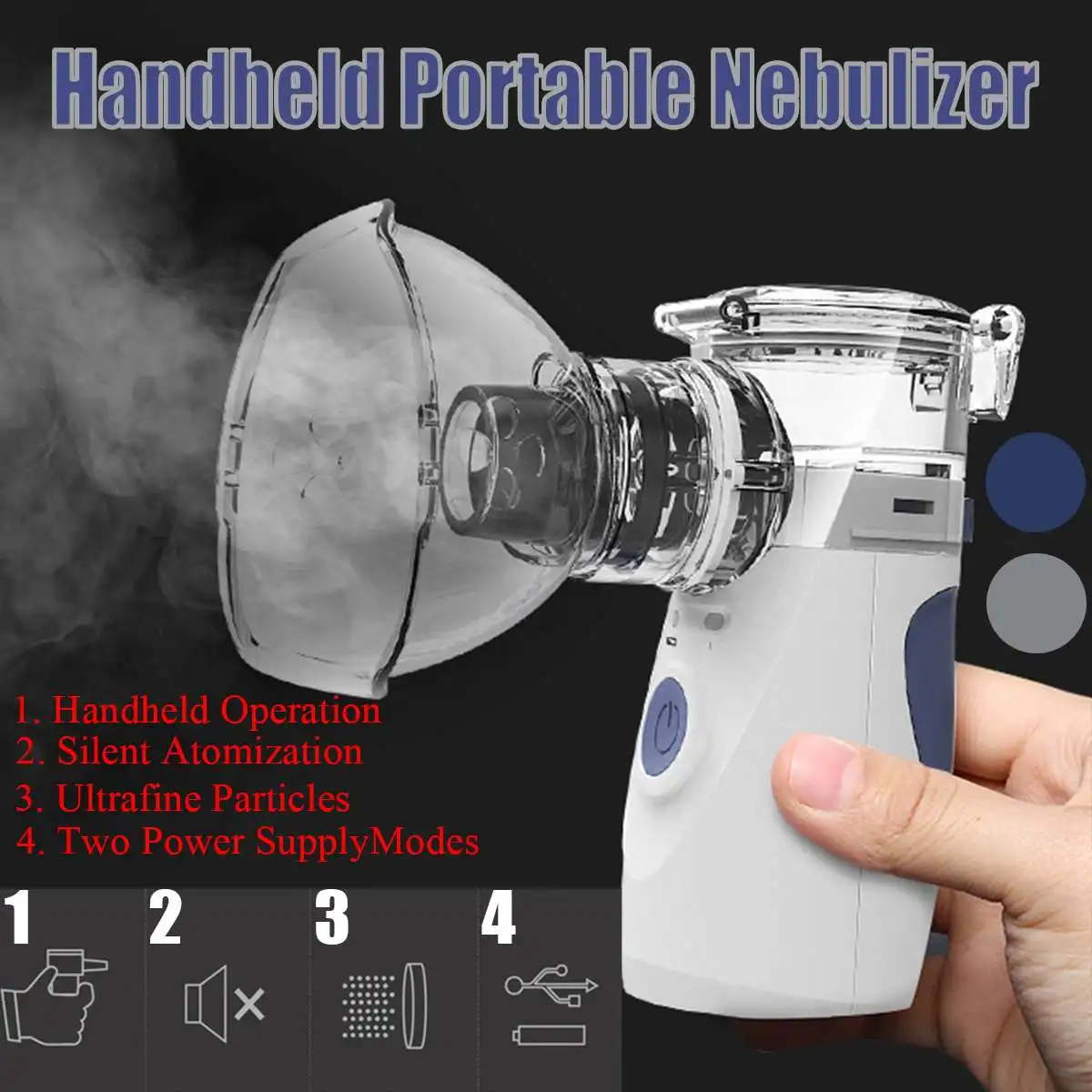 

Mini Handheld Facial Steamer Portable Inhale Nebulizer Silent Ultrasonic Children Adult USB Inhaler Atomizer Skin Health Care