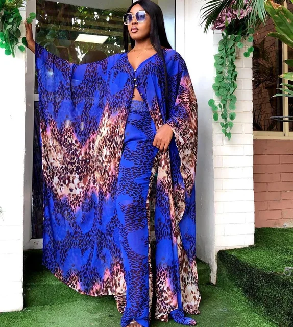 Vwaire African Matching Chiffon 2 Piece - Image 4
