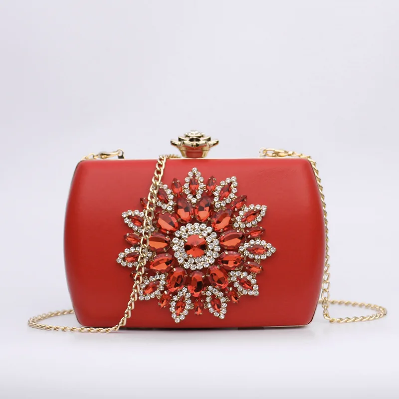 

Ladies bag 2019 new, luxury fashion diamond-encrusted dinner bag sweet shu ladies shoulder slung chain bag