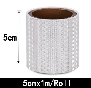 Bike Body Reflective Safety Stickers Reflective Safety Warning Conspicuity Tape Film Sticker Strip Bicycle Accessories 5cmx1m