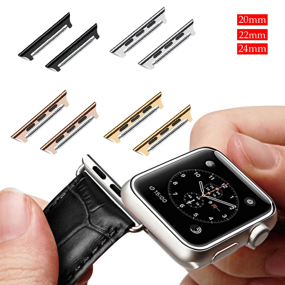 Бесшовный адаптер для Apple Watch 3 42 мм 38 разъем часов 4 22 мм/24 с адаптером из