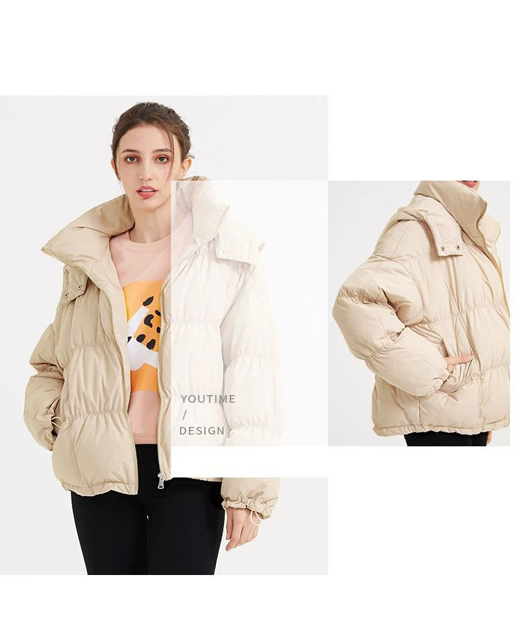 Зимний женский короткий пуховик с воротником, верхняя одежда, дизайн, пальто с капюшоном