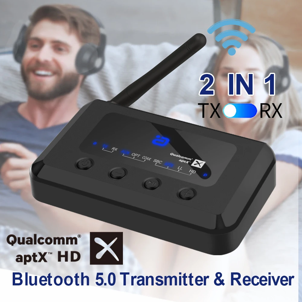 Беспроводной аудиоприемник Bluetooth 5 0 HD передатчик aptX LL /HD 2 в 1 аудиоадаптер для