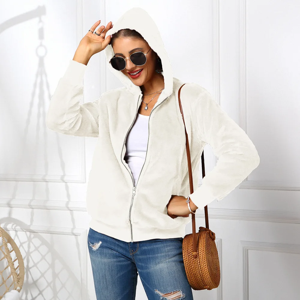 Faux Fur Coat Women With Hood New Oversize Coats High Waist Female Slim Fit Overcoat Tops Winter Warm Plush Jackets Outwear