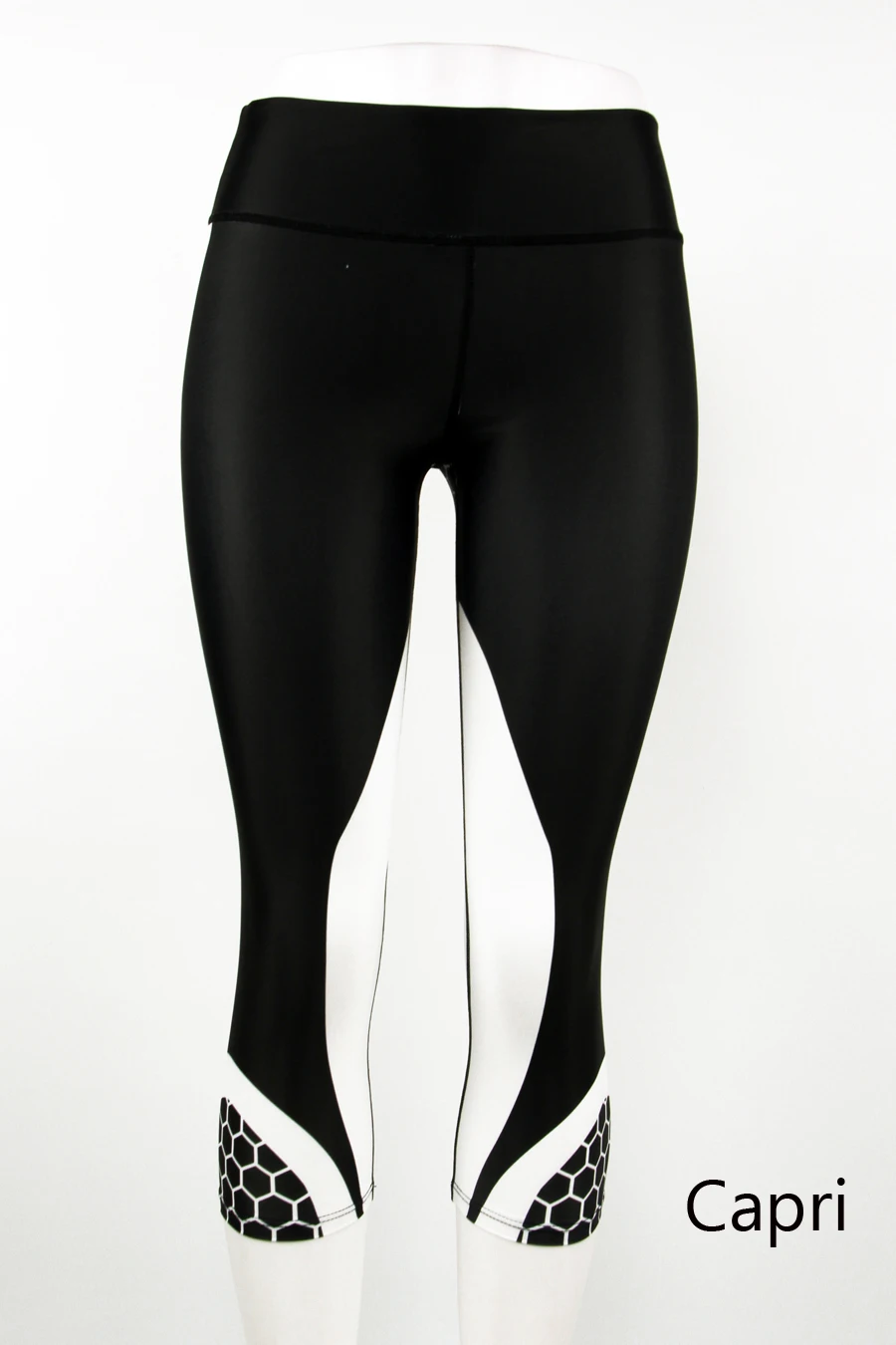 Black Capri Штаны для йоги, карбоновые легинсы с Сотами, для фитнеса, узкие Женские легинсы, для тренировок, спортзала, эластичная одежда, штаны для бега, пуш-ап, спортивные - Цвет: Black Capri