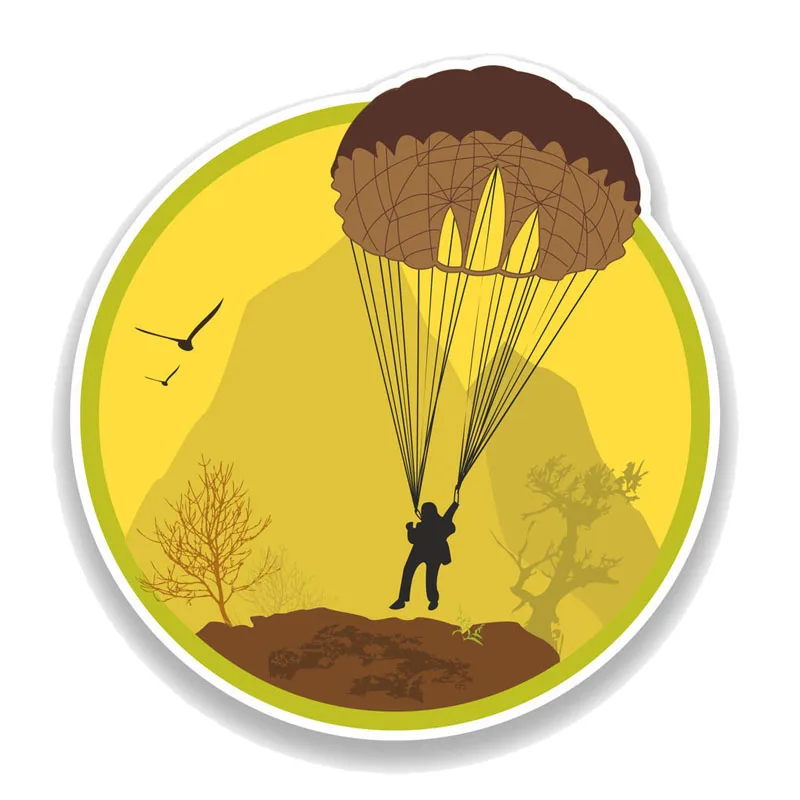

Creative Thrill Seeker Parachuting Car Sticker Bumper Motorcycle Decor Superior Quality Vinyl Cover Scratches Waterproof PVC
