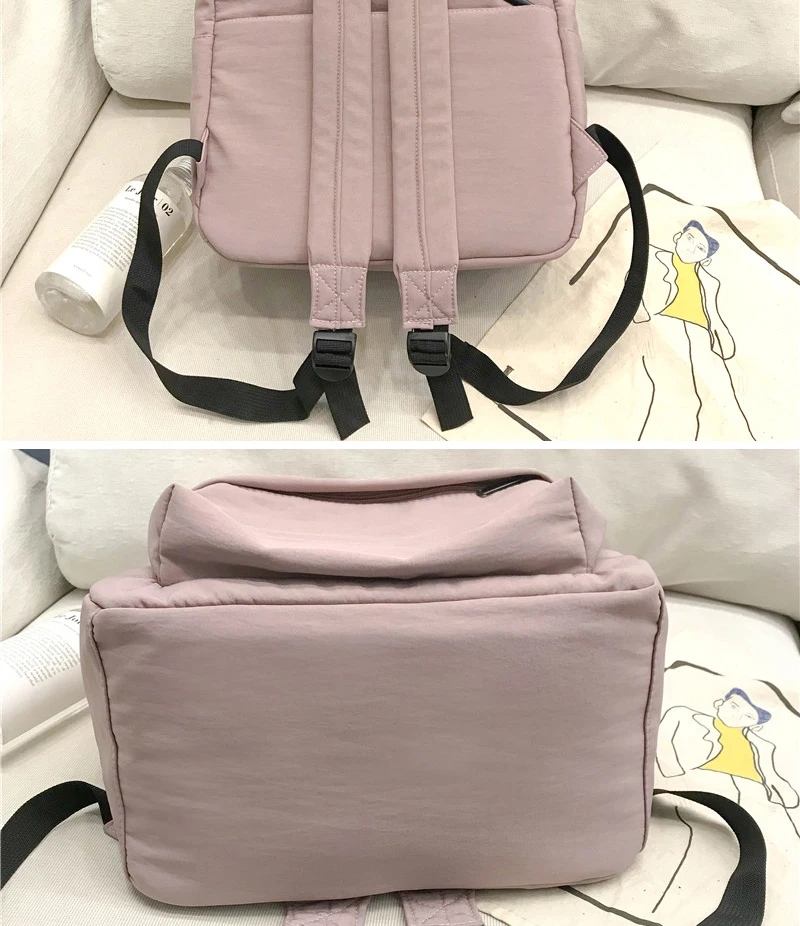 Водонепроницаемый нейлоновый женский рюкзак в японском стиле, однотонные рюкзаки Mochila Feminina Mujer, дорожная сумка для девочек-подростков, школьный рюкзак