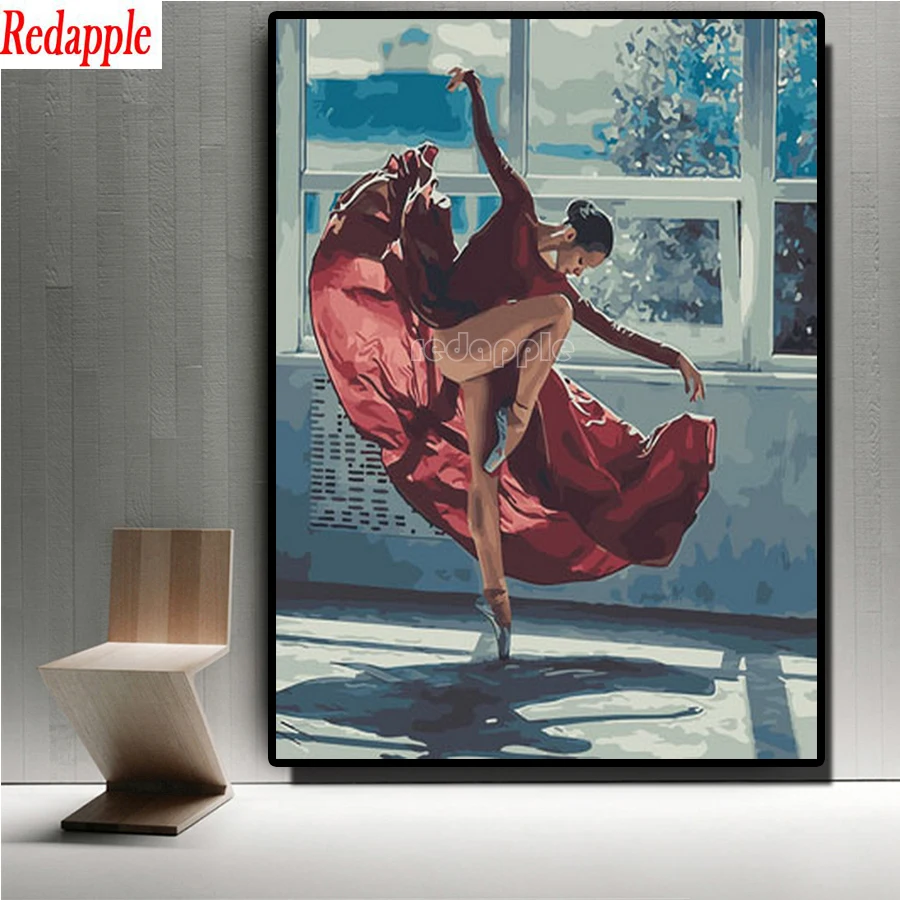 Diamond Painting colorful dancer woman Full Square/Round Drill 5d Embroidery Mosaic girl painting Home Decor Handmade | Дом и сад