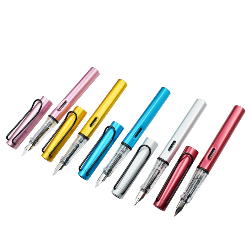 

Metal Handle Fountain Pen Fashion Color 0.38 mm EF Nib Ink Pen Calligraphy Writing Materials Stationery Office School Supplies