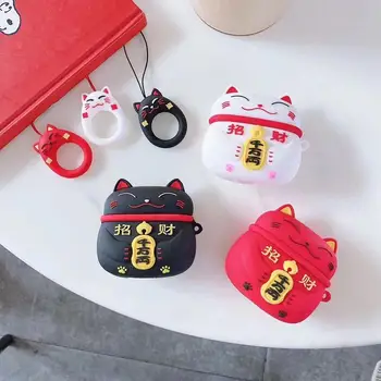 

For huawei freebuds 3 Case Cute Lucky Cat Earphone Cases For huawei freebuds 3 Earpods Cover Soft Silicone Headphone Case Cover