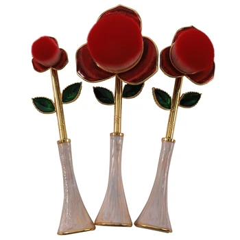 

New Red Rose Brush Beauty Makeup Brush Makeup Foundation Brush Woman Gift