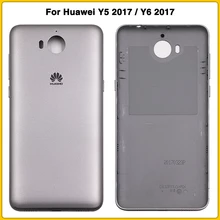 Y5 Y6 чехол на заднюю панель для huawei Y5 /Y6 крышка батареи задняя крышка с кнопками громкости