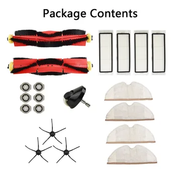 

20pcs/set Roller Brushes Filter For Xiaomi Roborock S6 S60 S65 S5 MAX T6 Vacuum Cleaner Sweeper Accessories Soft Rubber Edge New