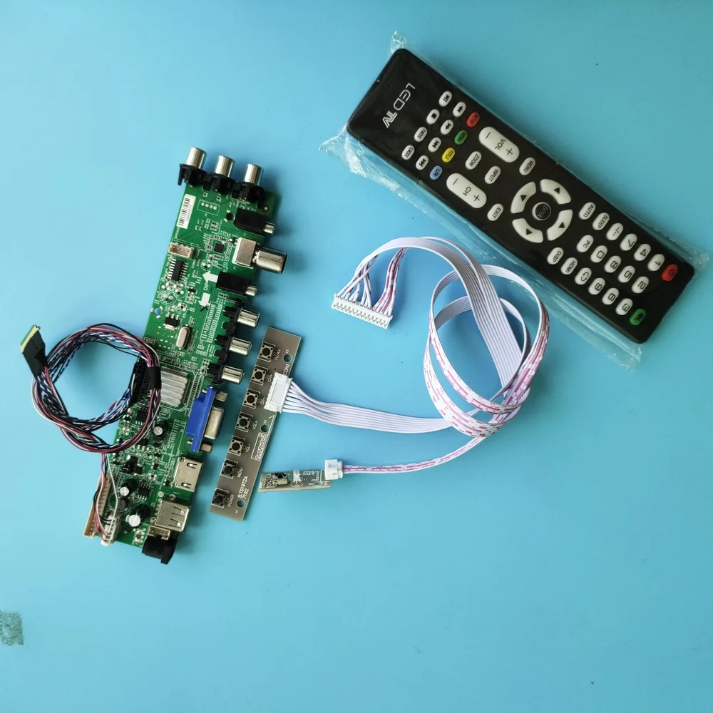 

Набор для телефона, цифровой светодиодный дисплей, USB, VGA, TV 15,4 x, панель управления, плата контроллера экрана, HDMI, AV, дюйма, дистанционное управление