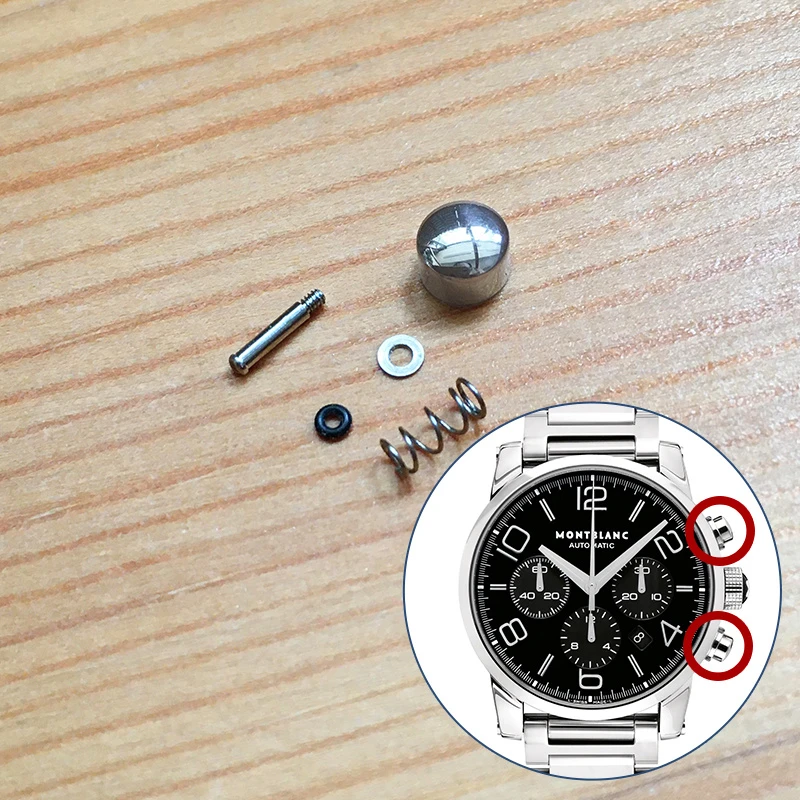 Steel Pusher Button For Montblanc Timewalker Chronograph 43mm Automatic