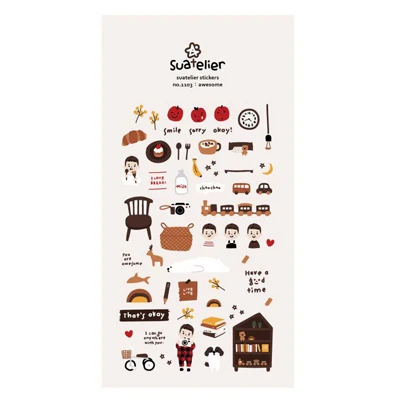 SONIA Daily Paper Sticker DIY Decorative Diary Scrapbook Planner Journal Stickers Kawaii Stationery School Supplies Papeleria C17 Awesome