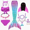 2022 NEW Arrival Rainbow Pink Mermaid Tail Swimsuit with Fin for Kids Girls Holiday Dress Costume Bathing Suit ► Photo 1/6