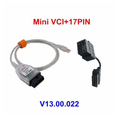 Новые V13.00.022 диагностический мини-разъем Интерфейс для TOYOTA TIS Techstream MINI-VCI FT232RL чип J2534 OBD2 диагностический кабель - Цвет: Mini vci 17 pin