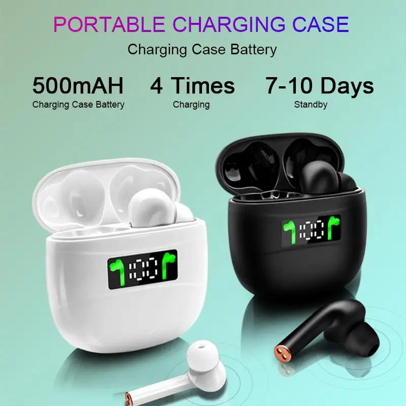 2020 New J3 Pro TWS Wireless Bluetooth Earphone Sport Headset Touch Control Bluetooth 5 2 LED Display Earphone For Phone