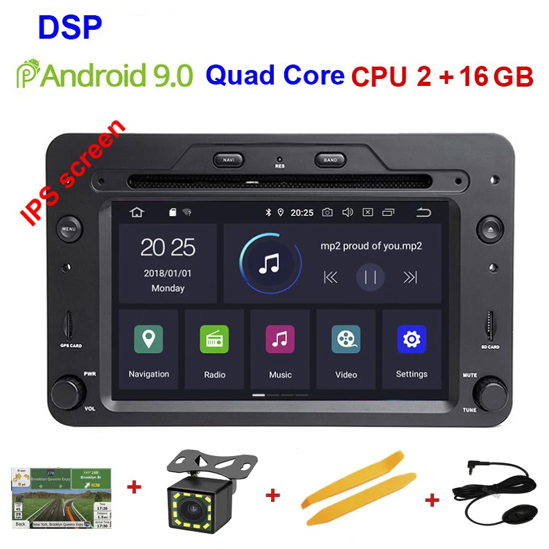 DSP Восьмиядерный Android 9,0 автомобильный DVD gps для Alfa Romeo spider Alfa Romeo 159 Brera 159 Sportwagon Радио Стерео Автоматическая навигация - Цвет: 2G RAM 16G ROM DSP