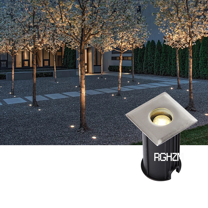 IP67 DC12V Outdoor Lighting 1W 3W Garden Yard Step Stairs Floor Deck LED Recessed Lnground Lamps LED Underground Spotlight 220V garden decoration lamps led underground light