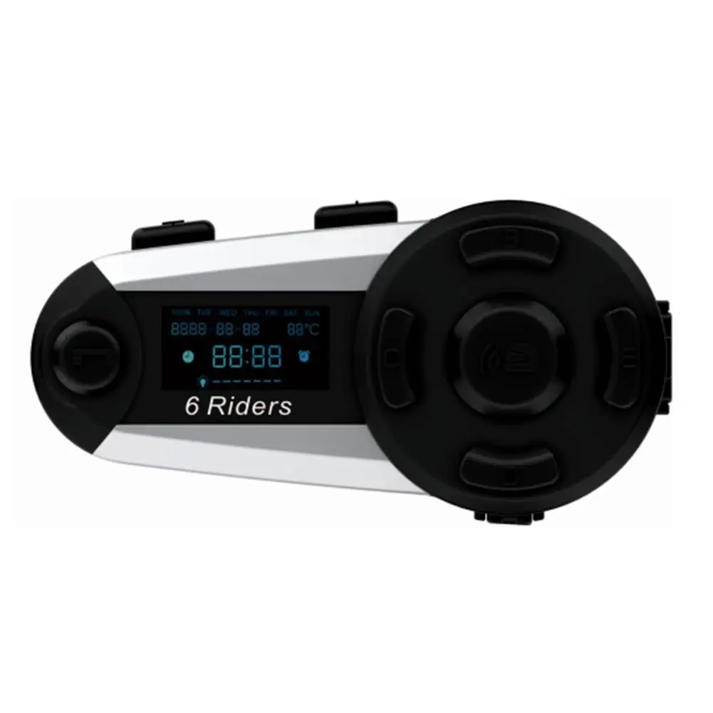 

T20S 6 Motorcycle Helmet Wireless Bluetooth Intercom High Power Full Duplex Headset 6 Riders 1200M FM Waterproof Interphone