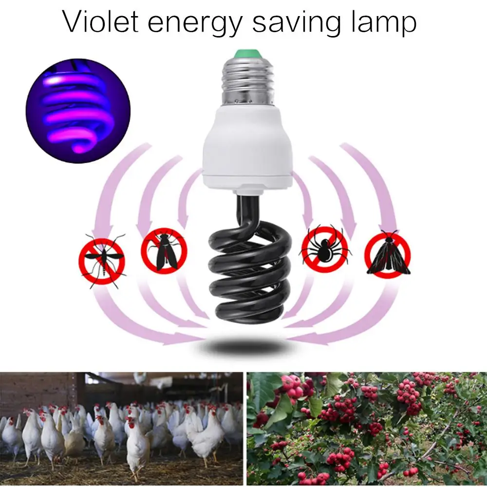 Ультрафиолетовый светильник люминесцентный E27 лампа на гвозде 40 Вт | Лампы и