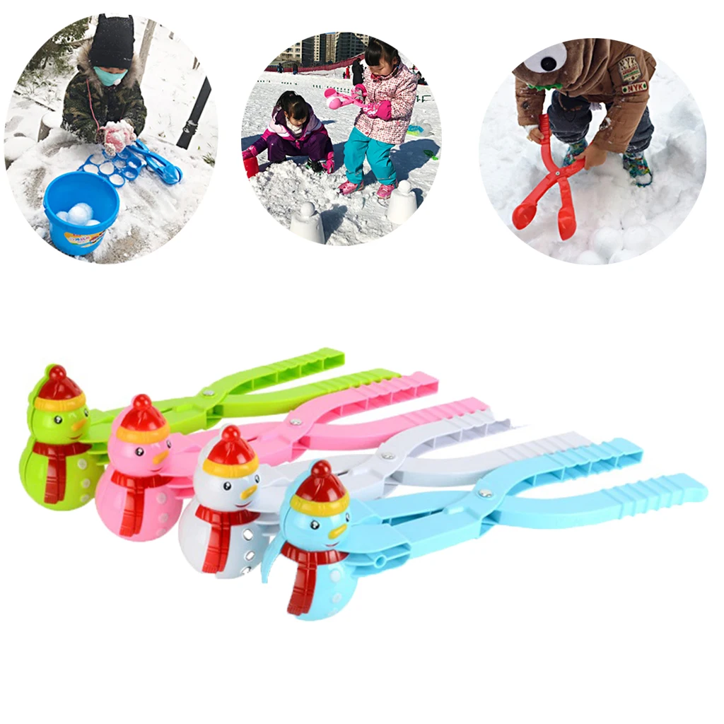 Snowball Makers Clip, Beach Toys Outdoor Snowball Fight Games Play Sand Mold Tool Kit for Kids Christmas Outdoor Games Gift