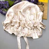 Double Layer High Quality Luxury 100 Silk Mulberry Sleeping Cap Hair Bonnet For Sleeping Silk Bonnet For Sleeping Curly Hair 2