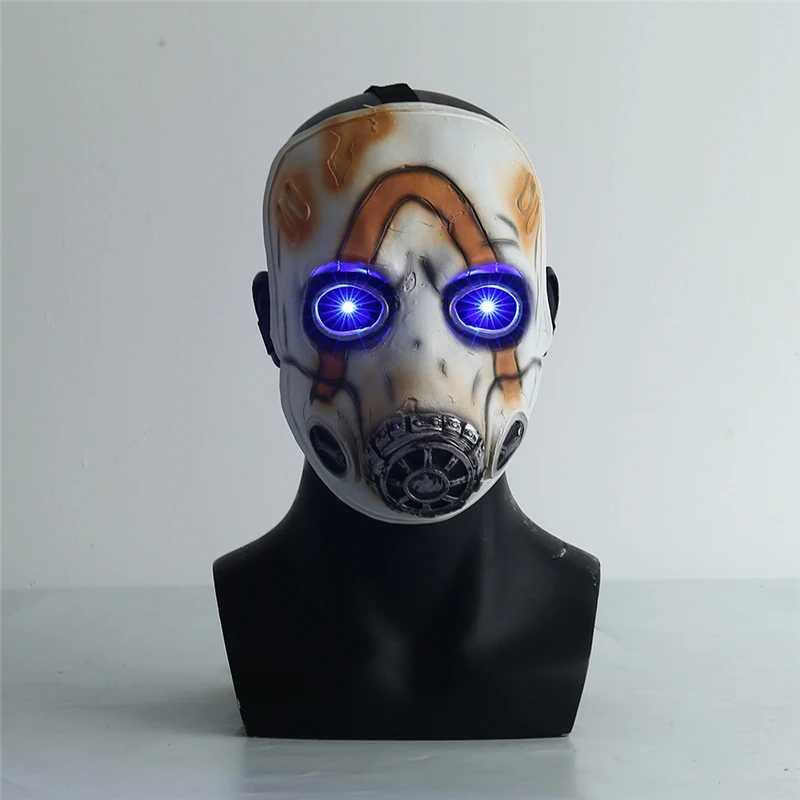 

New Game Borderlands 3 Costume Psycho Cosplay Mask Full Face Latex LED Light Headwear Helmet Adult Halloween Carnival Props