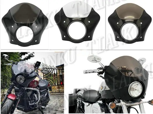 Передняя фара для мотоцикла крепление на обовое стекло комплект для Sportster XL883 XL1200 48 72