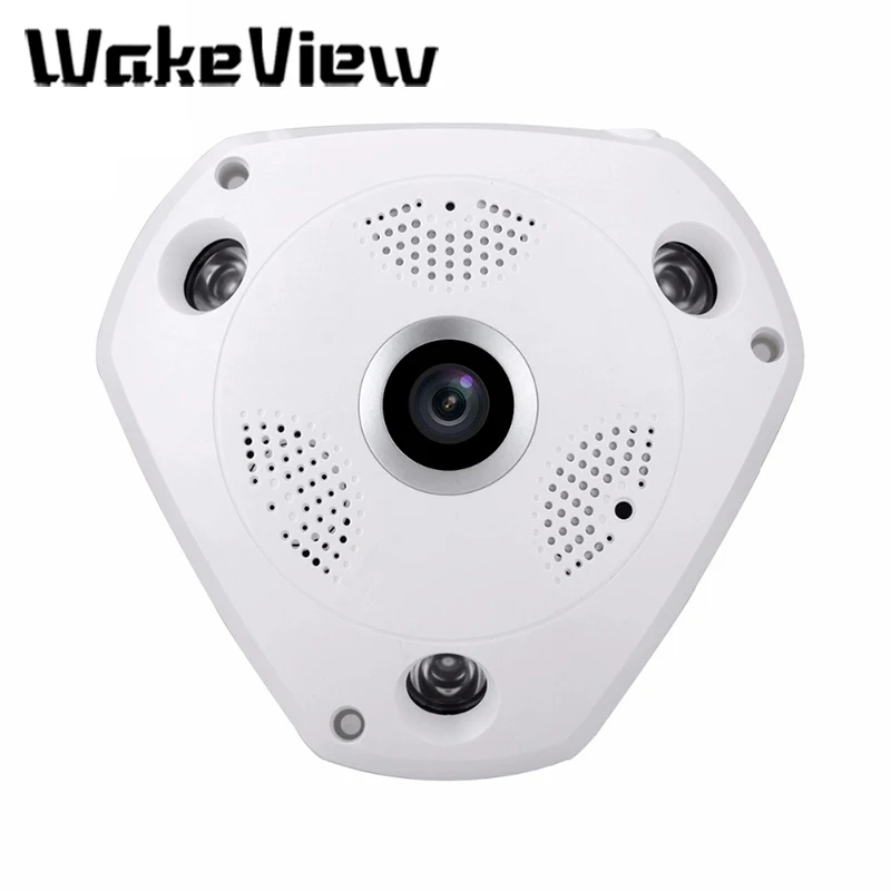 WakeView  4Megapixel wifi indoor panoramic fisheye 360 degree IP Camera app view remote control two way audio local alarm home