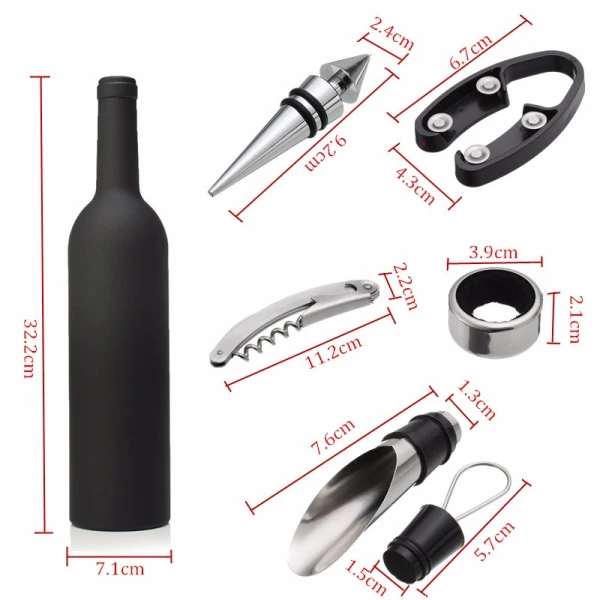 5PSC открывалка для вина из нержавеющей стали многофункциональная открывалка для бутылок штопор открывалка для бутылок набор инструментов для изготовления вина