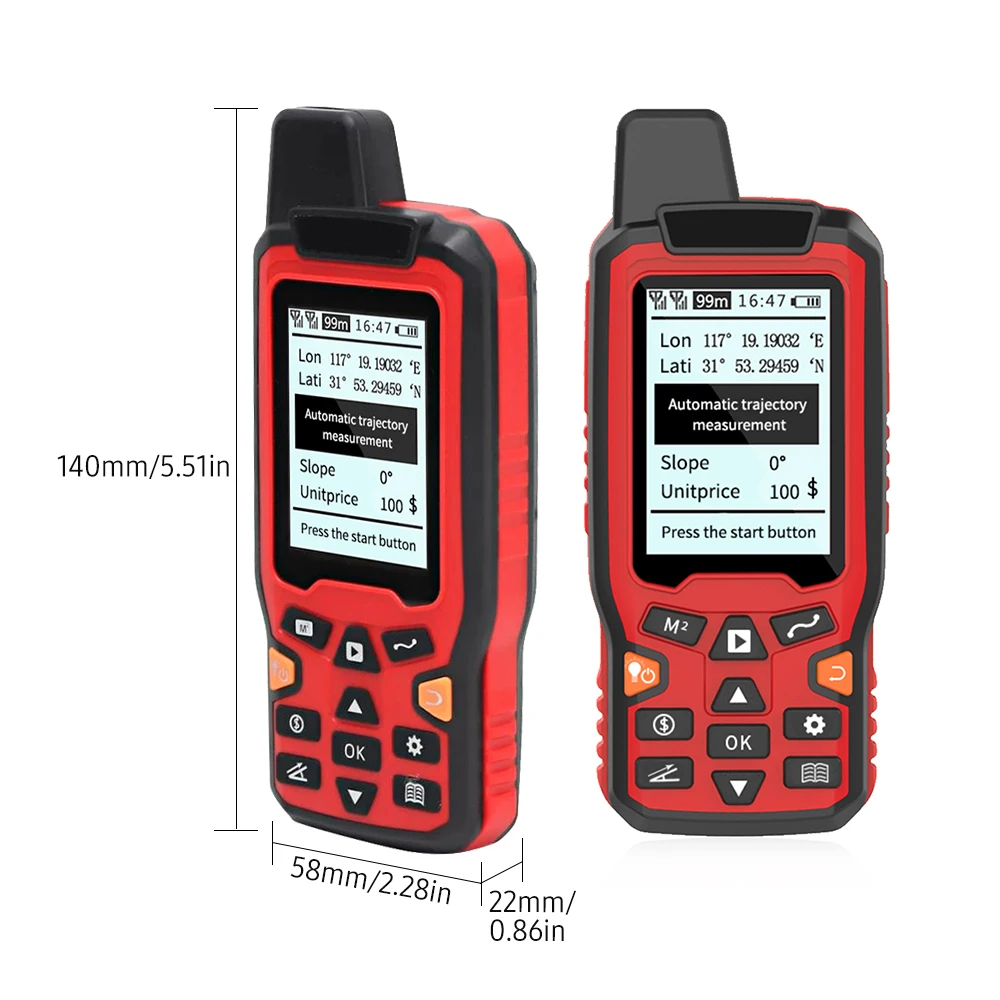 Ручной прибор для измерения площади Земли, USB, GPS-навигация, трек ...