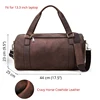 CONTACT'S Crazy Horse Genuine Leather Travel Bag Men Large Capacity Male Shoulder Bags Vintage Travel Duffel Bag Totes Handbags ► Photo 2/6