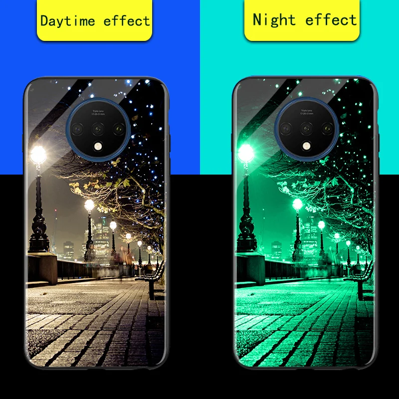Роскошный Звездный светящийся чехол из закаленного стекла для Oneplus 5 6 7 Pro 1+ стеклянная задняя крышка для Oneplus 5T 6T 7T Pro чехол s - Цвет: 07