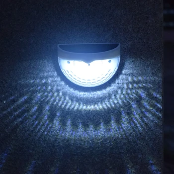 

6 LED Solar Fence Light Outdoor Waterproof Semi-circular Solar Lamp Sensor Wall Light Solar Power Sunlight For Home Garden Decor