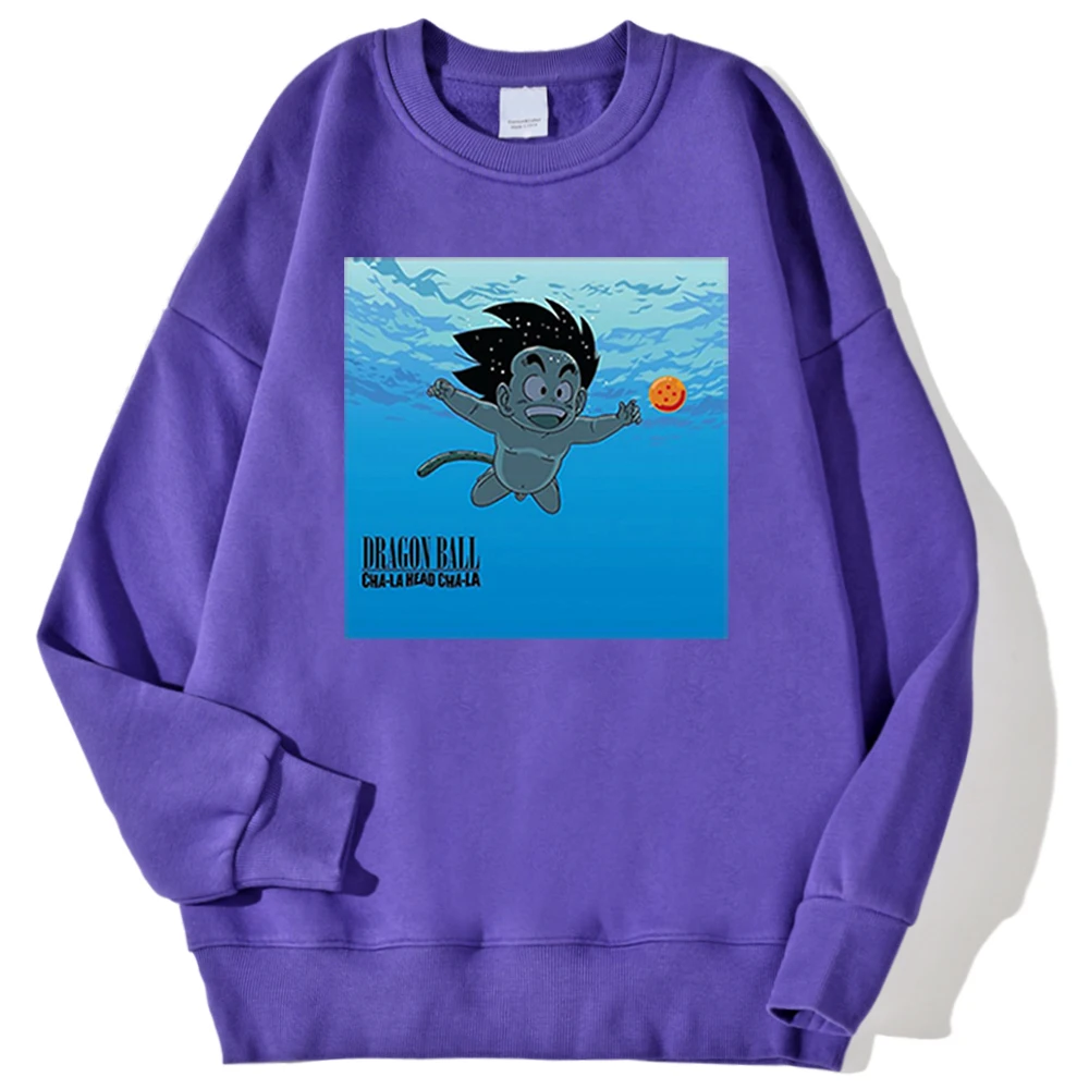 

Dragon Ball Goku Swimming Prints Hoodies Men's Autumn Comfortable Clothes Crewneck Vintage Streetwear Pullover Fleece Menswear