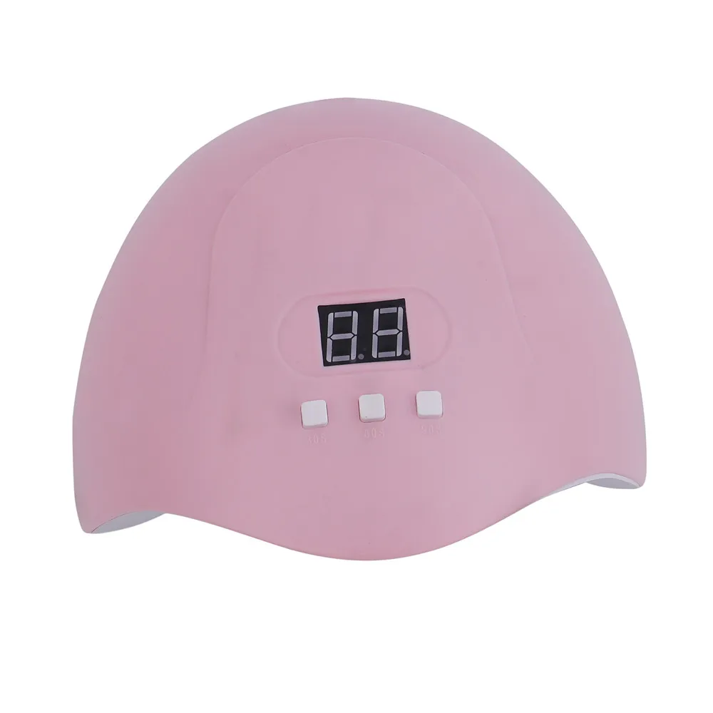 Pink Mini UV LED Nail Lamp 18pcs Bead Digital Display Dryer For Curing Gel Polish 30s 60s 90s Timer Infrared Sensor | Красота и
