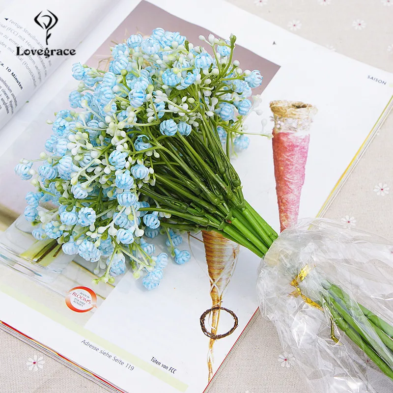 Lovegrace поддельные звездное небо свадебное платье подружки невесты букет Свадебный букет для невесты искусственный цветок брак Букеты Свадебные Флор