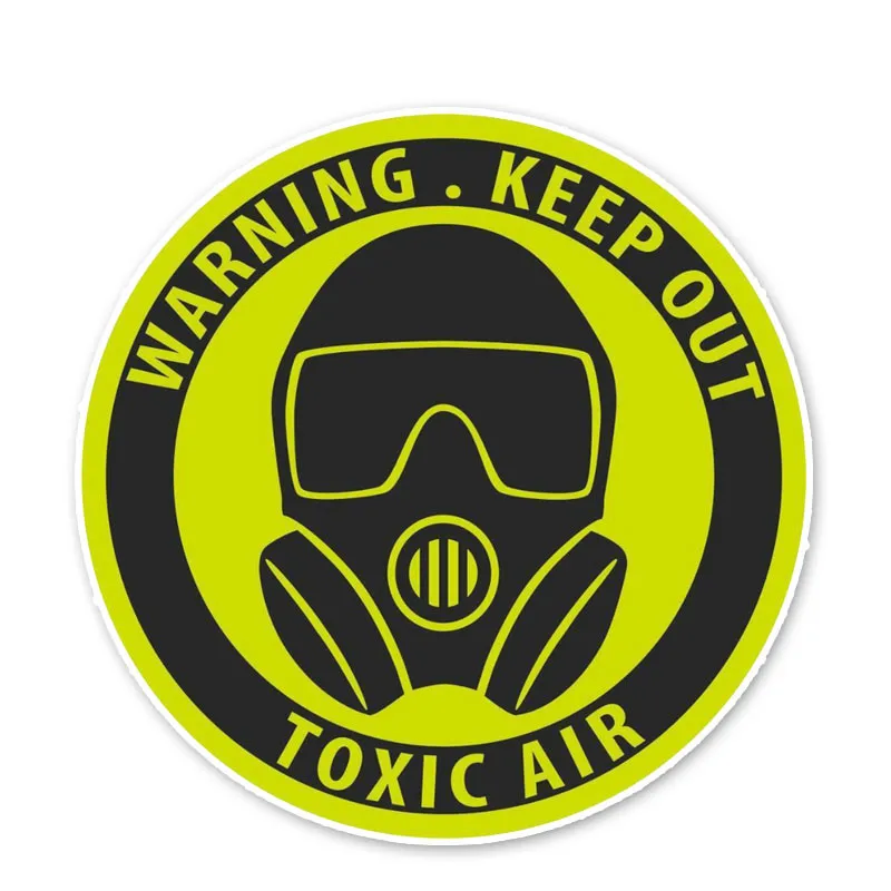

Unique WARNING KEEP OUT TOXIC AIR Car Sticker Bumper Motorcycle Decor High Quality Vinyl Scratches Waterproof PVC