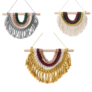 

Home Decoration Accessories Handmade Bohemia Weaving Ornament Nordic Fresh Simple Kid Room Store Wall Decor Hanging