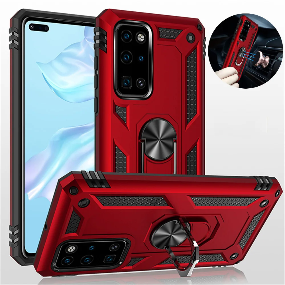 

Shockproof Armor Phone Case For Huawei P40 P30 Lite Pro Magnetic Ring Stand Cover For Huawei Mate 30 20 Lite Pro Case Coque Capa