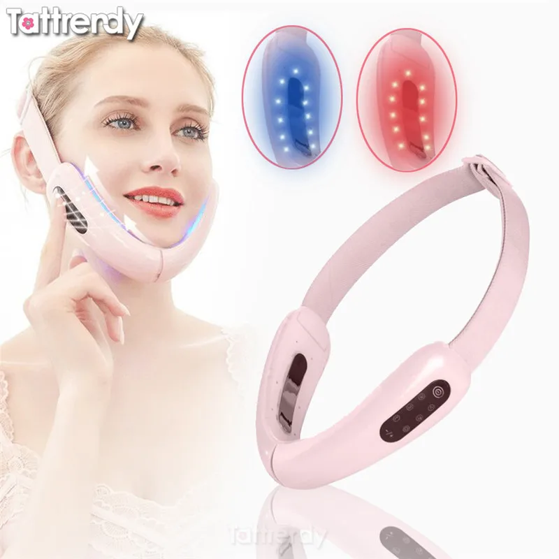 

slim face machine v line face lifting v shape face lift thin strap shaper led light photon therapy skincare tools uplifter