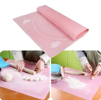 

Silicone baking pad with dial 50*40cm non-stick kneading dough mat pastry boards for fondant clay pastry bake tools LX1576