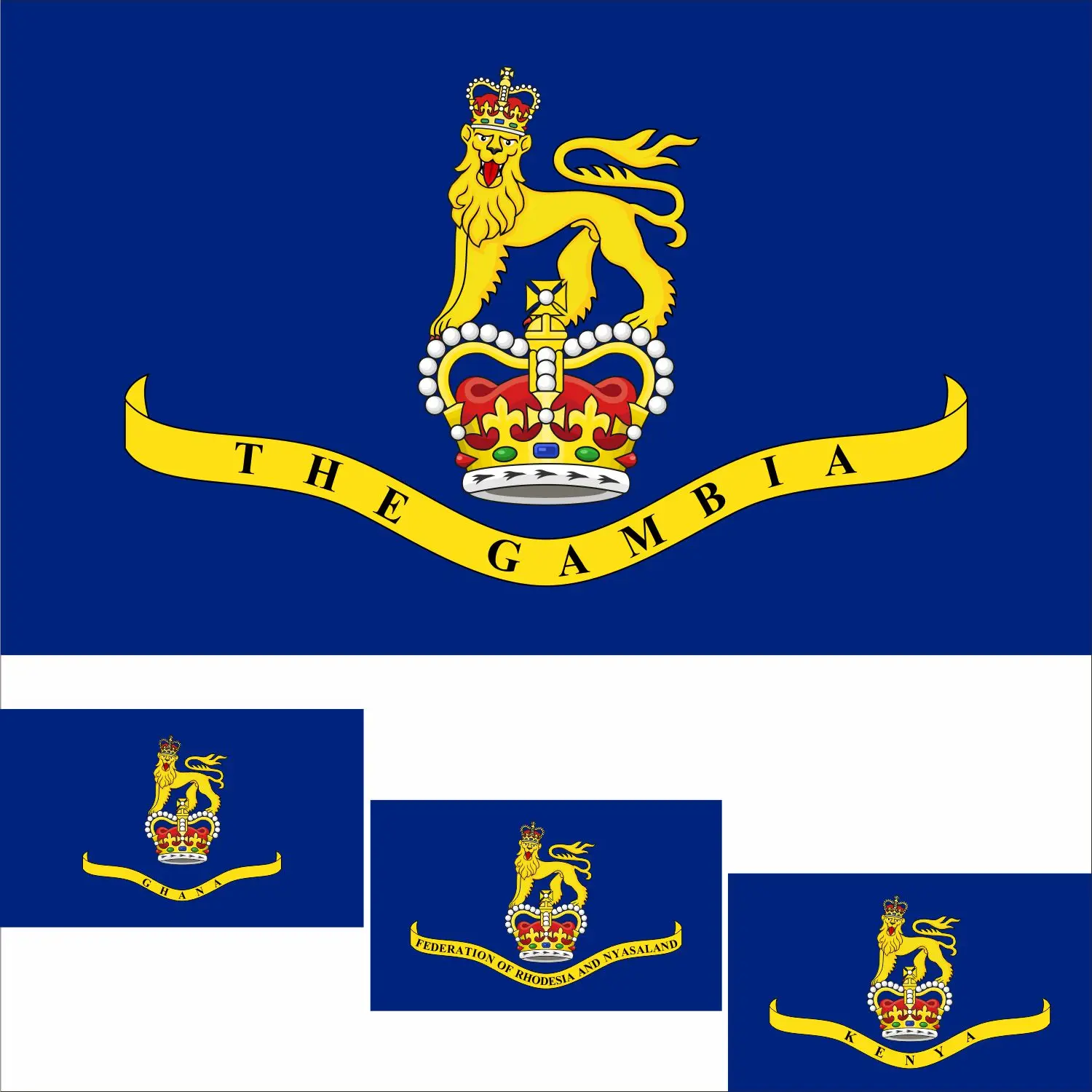 Gambia Governor 1965 Flag 3X5FT Ghana AND RhodesiBanner 4X6FT Malawi 90X150CM | Дом и сад