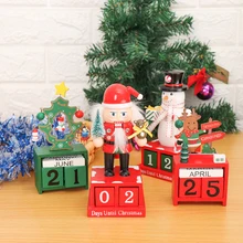 Новые Деревянные рождественские календари рождественские украшения для дома Рождественский орнамент креативные рождественские подарки